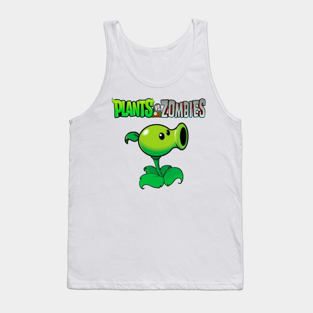 Peashooter design | Plants vs Zombies Tank Top by Zarcus11